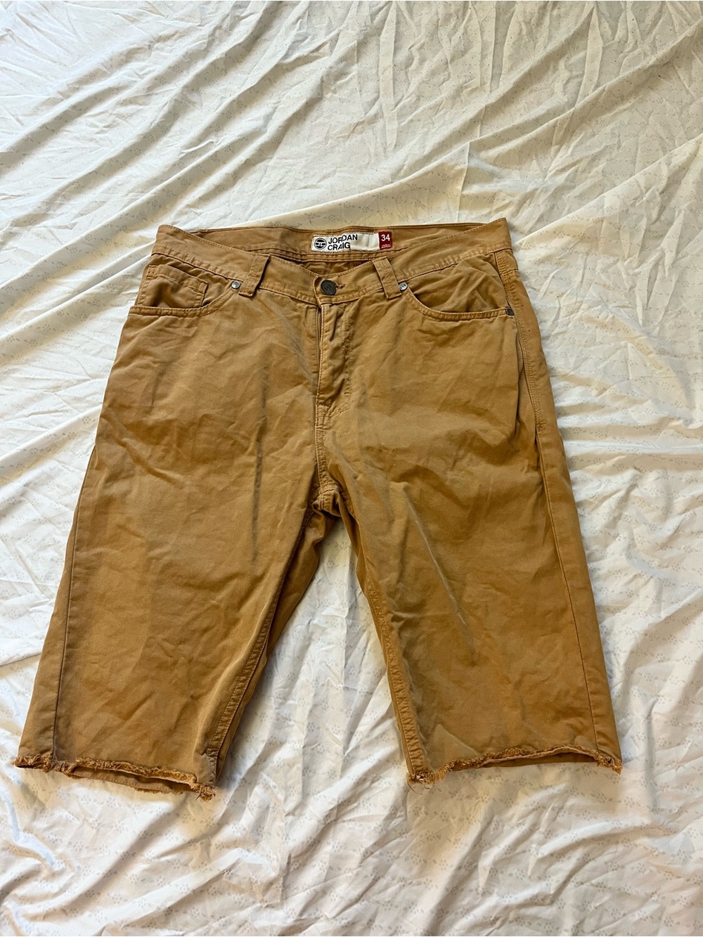 Jordan Men’s Brown Flat Front Cotton Shorts